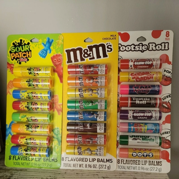 Taste of Beauty Other - Sour Patch Kids Tootsie Roll M&M’s Lip Balm 8-pack- Lot of 3=24 Taste beautify